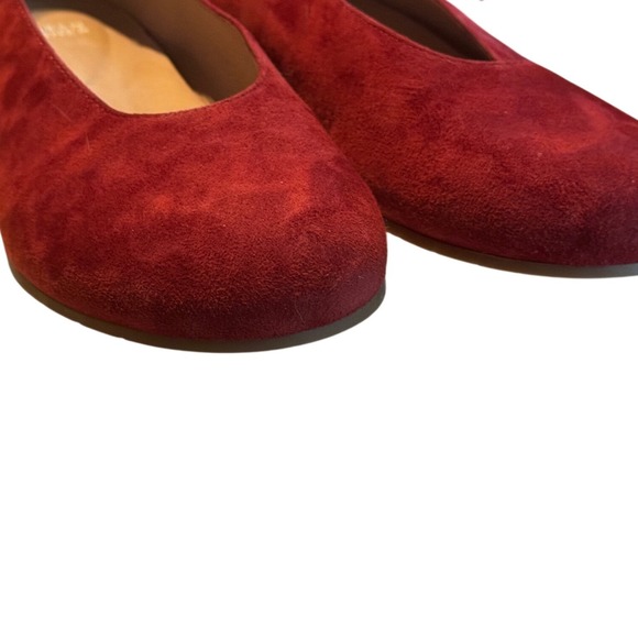 Eileen Fisher Una Ruby Suede Ballet Flats Almond Toe Slip On Shoes Size 8 - Picture 4 of 8